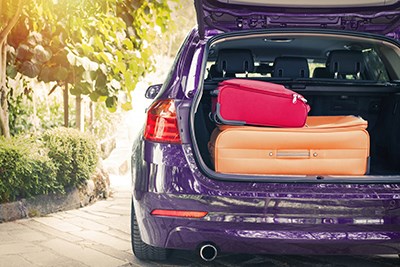Car with luggage