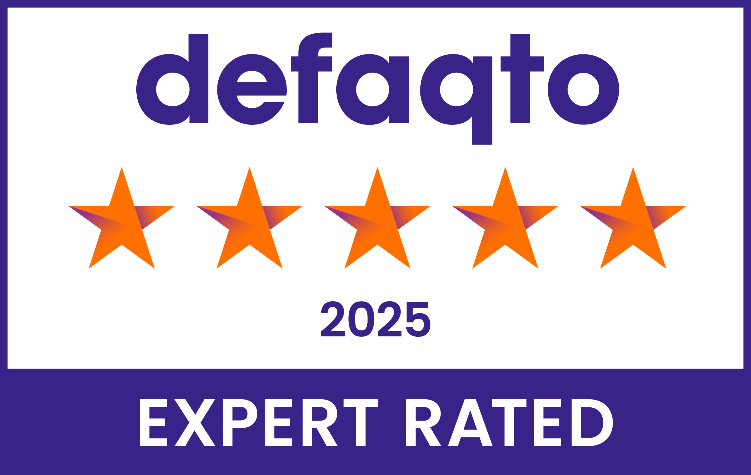 Defaqto logo - 5 Star rating home insurance 2025