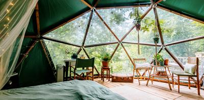 Example of a geodome glamping property