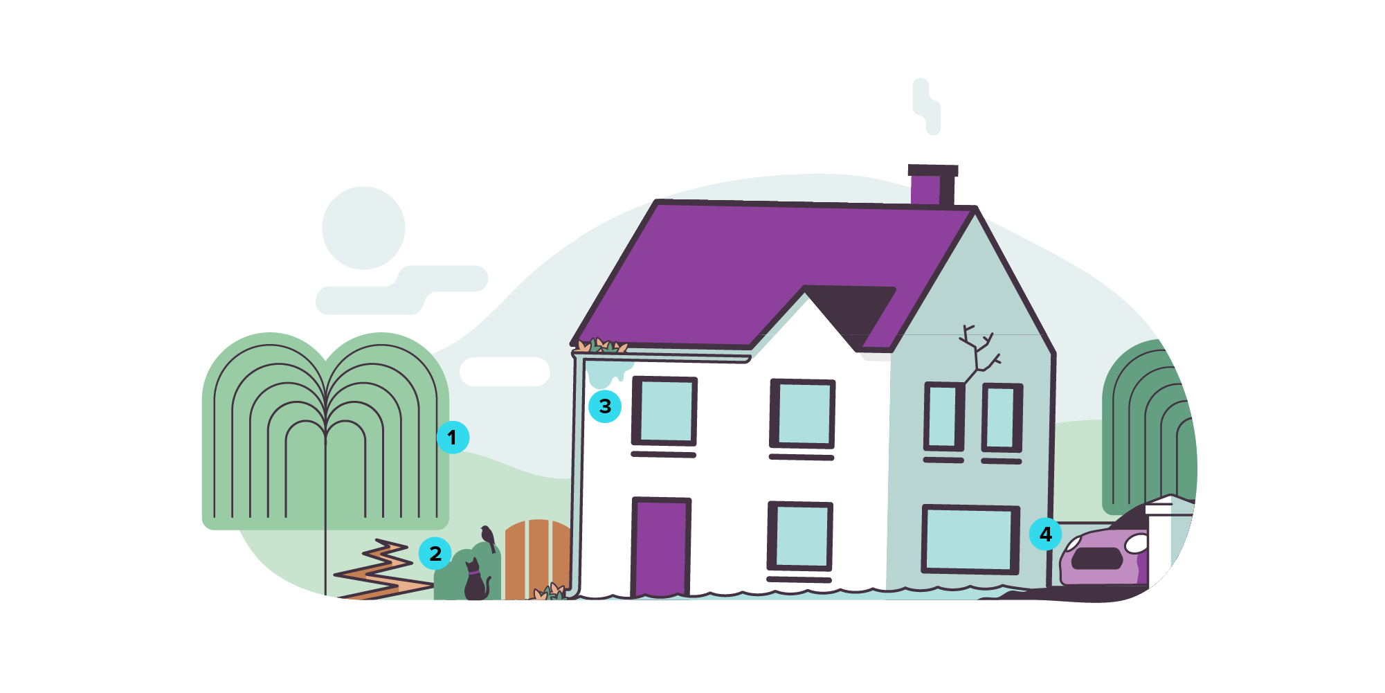 Illustration showing causes of subsidence